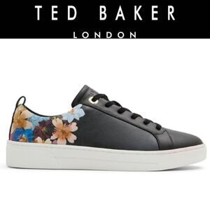 Ted Baker London Alison Leather Lace-Up Floral Sneakers